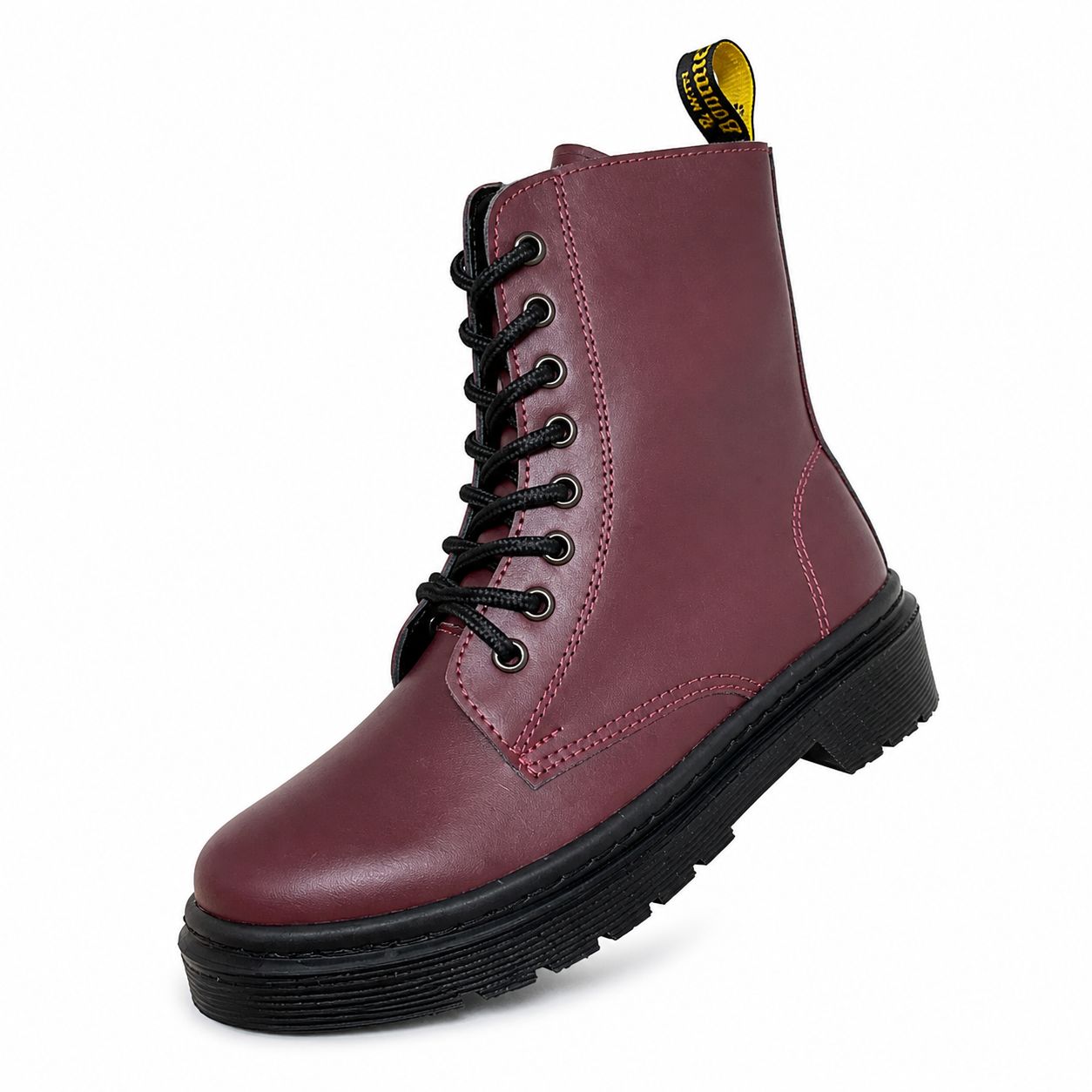 Botas Sam 8 Ojales pvc negra