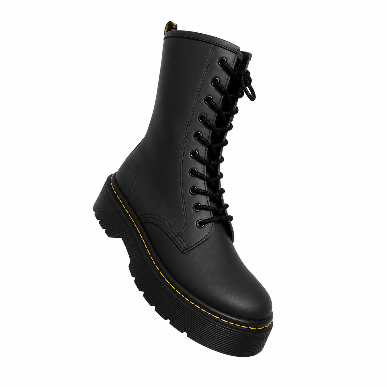 Botas Militar 10 Ojales Plataforma 5cm