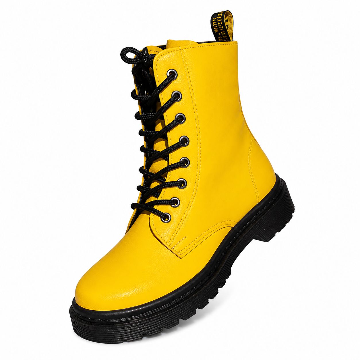 Botas Sam 8 Ojales pvc negra